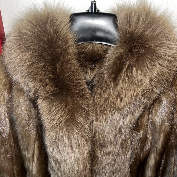 Famous Barr Jackets & Blazers - Famous Barr Women's Full-Length Caramel Mink Fur Coat
